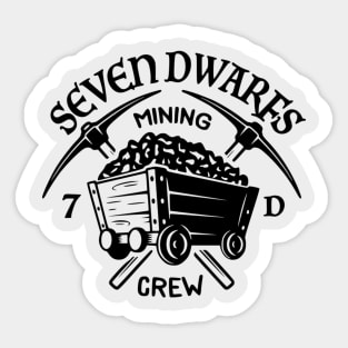 7 Dwarfs Mining Crew Sticker